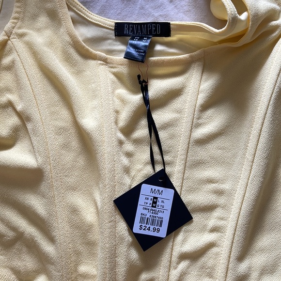 Brand New Yellow Corset Tank - Picture 2 of 3